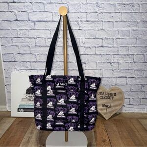 TCU Tote Bag by SAX Two Side Horned Frogs Purple Black Texas Christian Universit